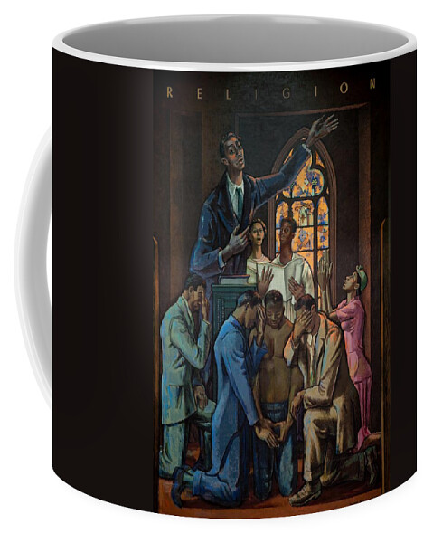 Painting Coffee Mug featuring the painting Religion by Mountain Dreams