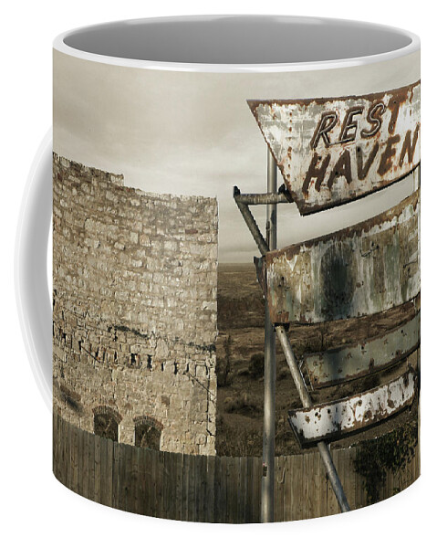 Rustic Coffee Mug featuring the photograph Remember the Mother Road by Gary Gunderson