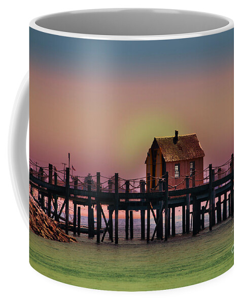 Nautical Coffee Mug featuring the photograph Rent a surf board by Claudia M Photography