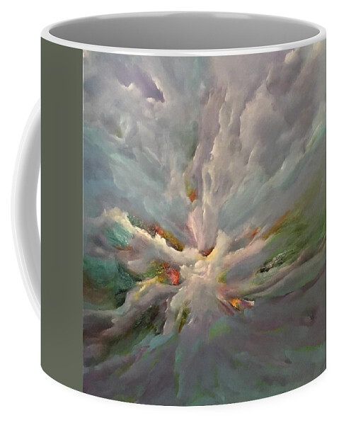 Abstract Coffee Mug featuring the painting Resplendent by Soraya Silvestri