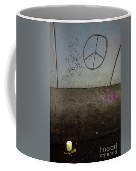 Prince Memorial Coffee Mug featuring the photograph Rest In Peace Prince by Jacqueline Athmann