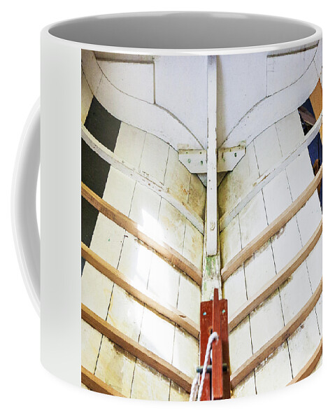 Wood Boat Coffee Mug featuring the photograph Wooden Sailboat Boat Restoration by Charles Harden