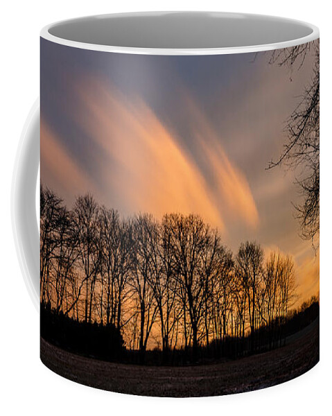 Snow Coffee Mug featuring the photograph Retreating Clouds of the First Snow by Mark Rogers