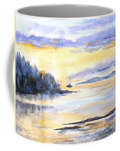 Sunsets Coffee Mug featuring the painting Returning Home by Diane Kirk