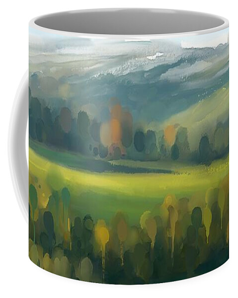 Painting Coffee Mug featuring the painting Rich Landscape by Ivana Westin