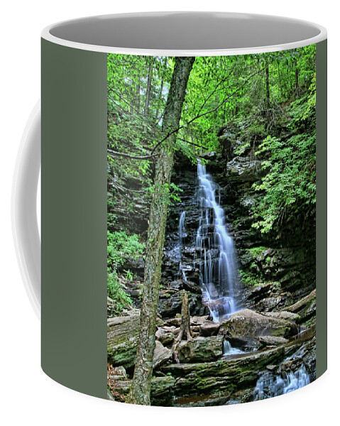 Waterfall Coffee Mug featuring the photograph Ricketts Glen S P - Ozone Falls by Allen Beatty