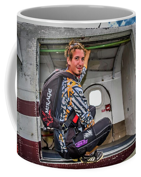 Swoop Pants Coffee Mug featuring the photograph Ricky's Swoop by Larkin's Balcony Photography
