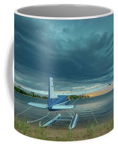 Grand Marais Mi Coffee Mug featuring the photograph Riding the storm out by Gary McCormick