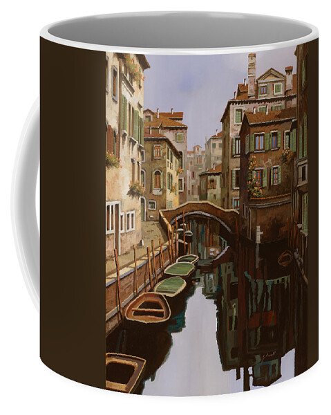 Venice Coffee Mug featuring the painting Riflesso Scuro by Guido Borelli