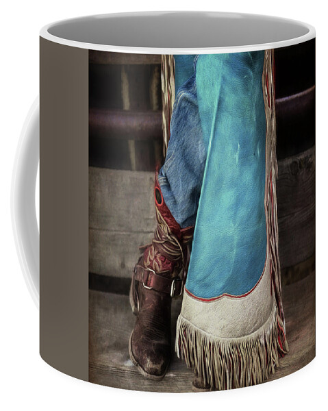 Rodeo Riggn's Rodeo Cowboy Coffee Mug featuring the photograph Riggn's by Pamela Steege