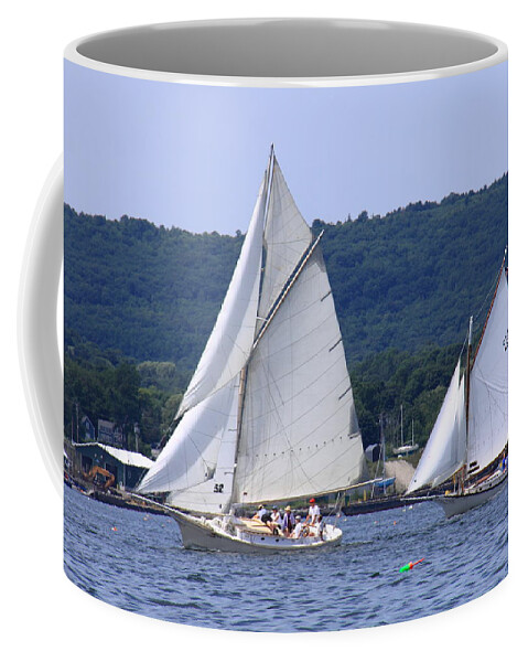 Seascape Coffee Mug featuring the photograph Rights Of Man And Osprey by Doug Mills