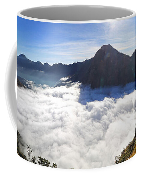 Rinjani Coffee Mug featuring the photograph Rinjani panorama by Warren Photographic