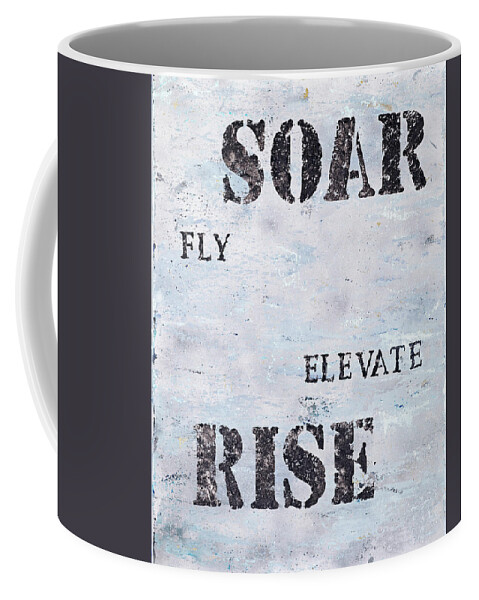 Adventure Coffee Mug featuring the painting Rise Elevate Fly Soar by Tamara Nelson