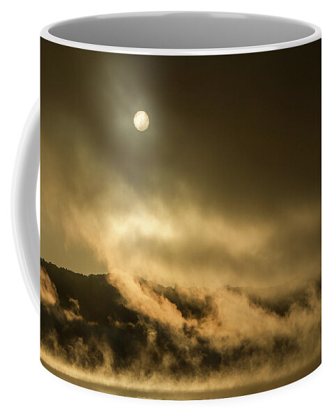 Cave Run Lake Coffee Mug featuring the photograph Rising Fog by Randall Evans