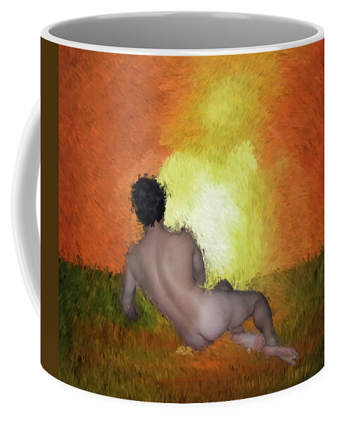 Rising Coffee Mug featuring the painting Rising to Greet Apollo by Troy Caperton