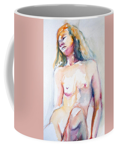 Full Body Coffee Mug featuring the painting Rita #7 by Barbara Pease