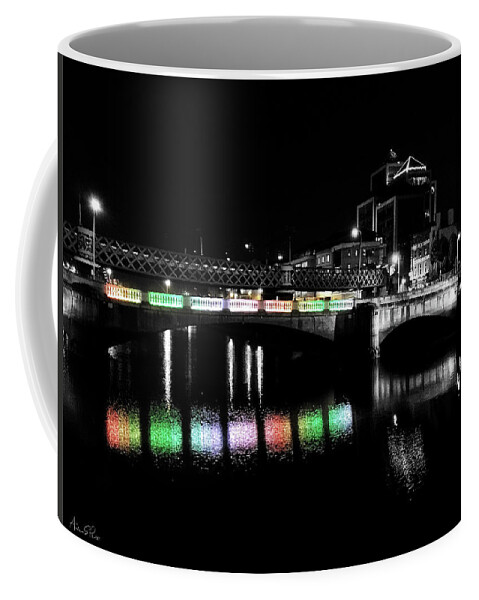 River Liffey Coffee Mug featuring the photograph River Liffey Reflections by Andrea Platt
