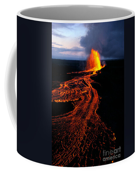 A26d Coffee Mug featuring the photograph River Of Lava by Joe Carini - Printscapes