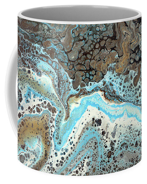 River Coffee Mug featuring the painting River Run by Tamara Nelson