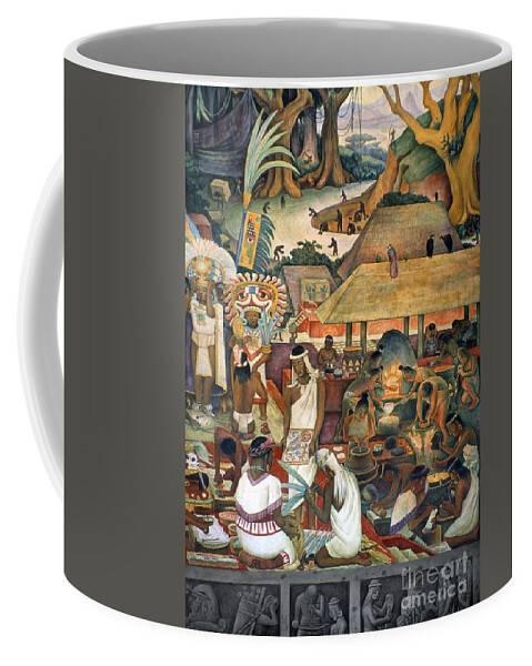 1925 Coffee Mug featuring the painting Rivera Pre-columbian Life by Granger