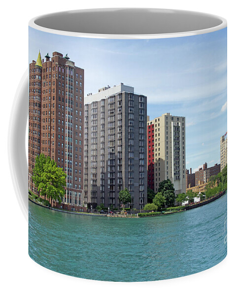 Detroit Coffee Mug featuring the photograph Riverfront High-Rises by Ann Horn