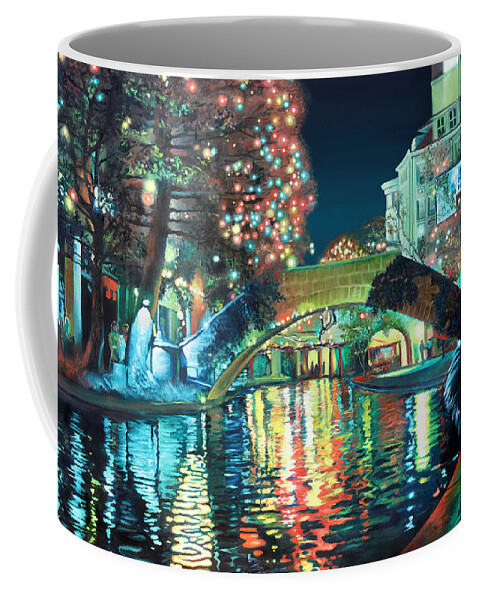 Landscape Coffee Mug featuring the painting Riverwalk by Baron Dixon