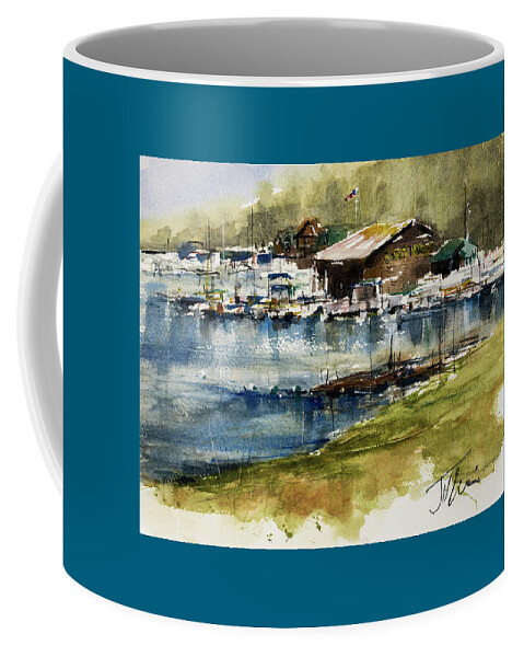 Watercolor Coffee Mug featuring the painting Rivets, Old Forge by Judith Levins