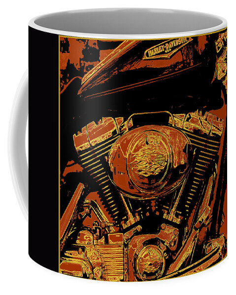 Modern Art Coffee Mug featuring the painting Road King by Gary Grayson