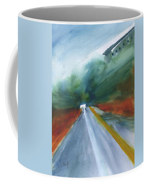 Road Coffee Mug featuring the painting Road To Nowhere by Frank Bright
