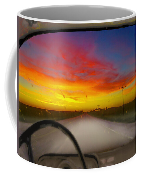 Sunrise Coffee Mug featuring the photograph Road To Sunrise by John Anderson