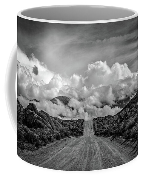 Alabama Hills Coffee Mug featuring the photograph Road to the Sky by Peter Tellone