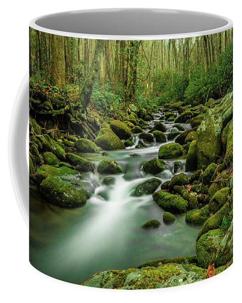 Creek Coffee Mug featuring the photograph Roaring Fork by George Kenhan