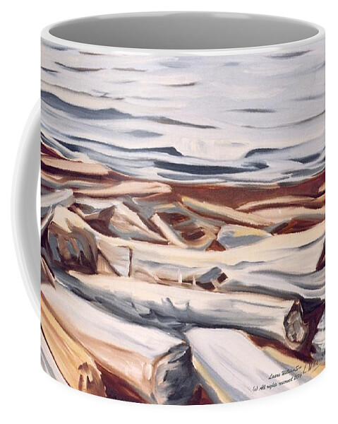 Seascapes Coffee Mug featuring the painting Roberts Creek, Sunshine Coast, B.c. by Laara WilliamSen