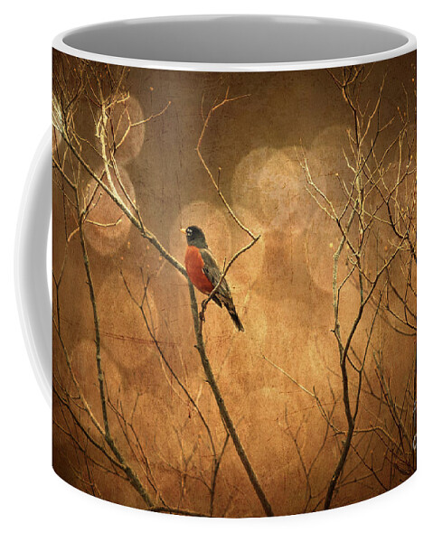 Robin Coffee Mug featuring the photograph Robin by Lois Bryan