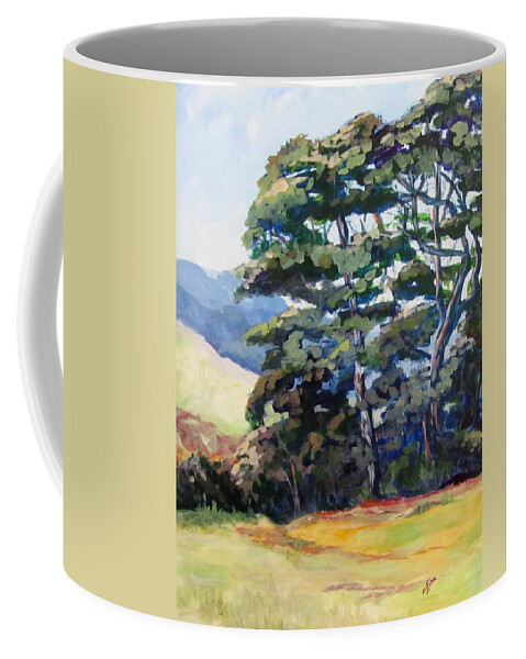 Trees Coffee Mug featuring the painting Robyn's Trees by Barbara O'Toole