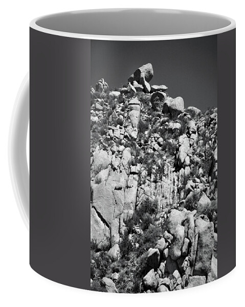 Landscape Coffee Mug featuring the photograph Rock Face Sandia Mountain by Ron Cline