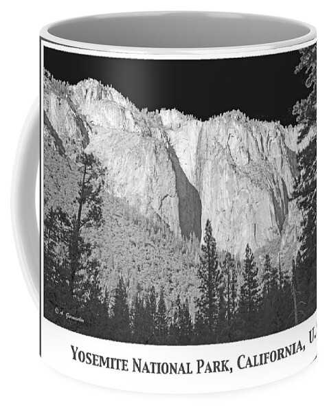 Silhouettes Coffee Mug featuring the photograph Rock Formation Yosemite National Park California by A Macarthur Gurmankin