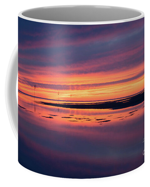 Rock Harbor Coffee Mug featuring the photograph Rock Harbor Sunset by Lorraine Cosgrove