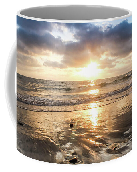 Golden Hour Coffee Mug featuring the photograph Rock 'n Sunset by Alison Frank