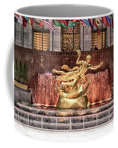 Rockefeller Center Coffee Mug featuring the photograph Rockefeller Center by Alison Frank
