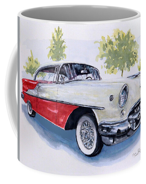 Automobile Coffee Mug featuring the painting Rocket 88 by William Reed