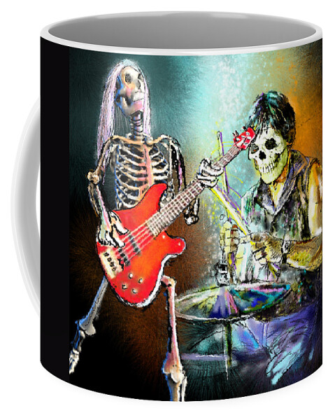 Halloween Coffee Mug featuring the painting Rocking The Free Spirits by Miki De Goodaboom