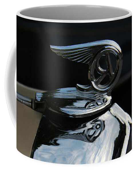 Antique Cars Coffee Mug featuring the photograph Rockne 1932 Hood Ornament by Yvonne Wright