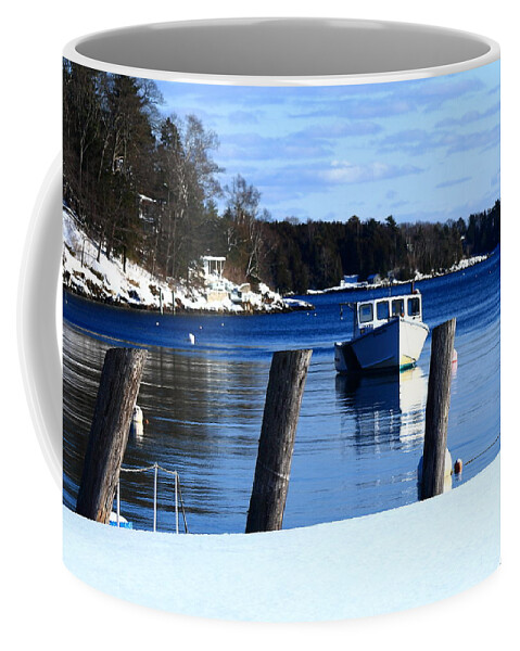 Seascape Coffee Mug featuring the photograph Rockport Blue by Doug Mills