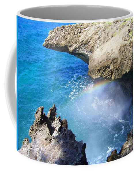Kauai Coffee Mug featuring the photograph Rocks and Rainbow by Susan Lafleur