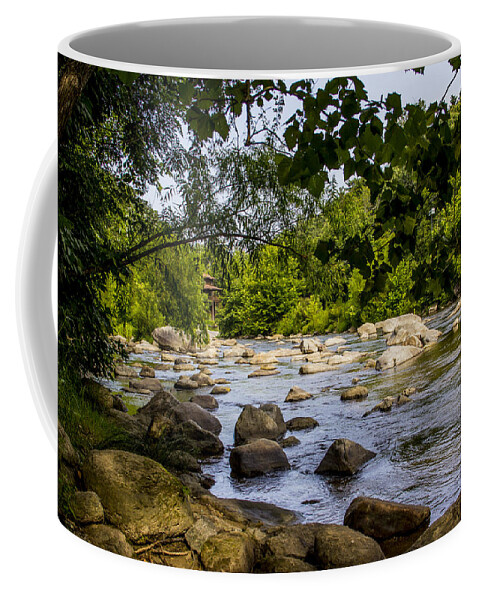 River Coffee Mug featuring the photograph Rocky Broad River by Allen Nice-Webb