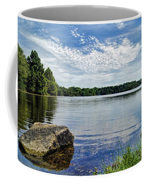 Water Coffee Mug featuring the photograph Rocky Fork Lake by Cricket Hackmann