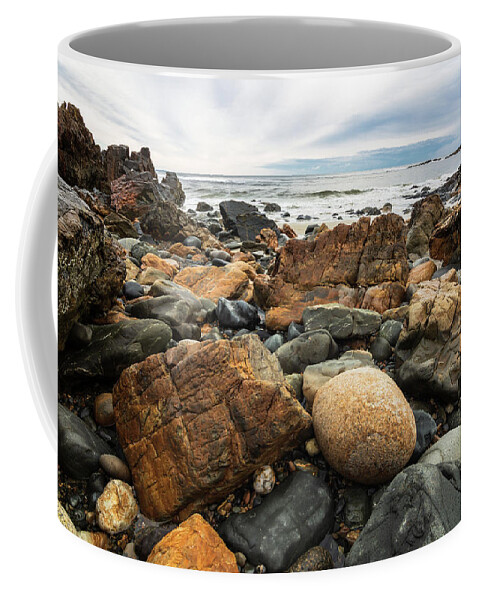 Maine Coffee Mug featuring the photograph Rocky Maine Coast by Natalie Rotman Cote