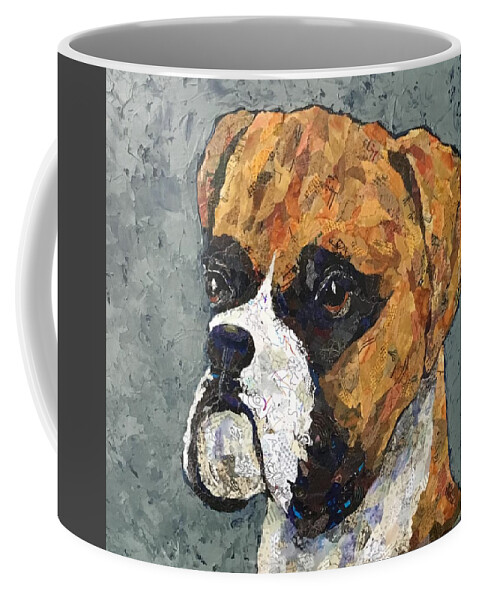 Dog Coffee Mug featuring the painting Rocky by Phiddy Webb