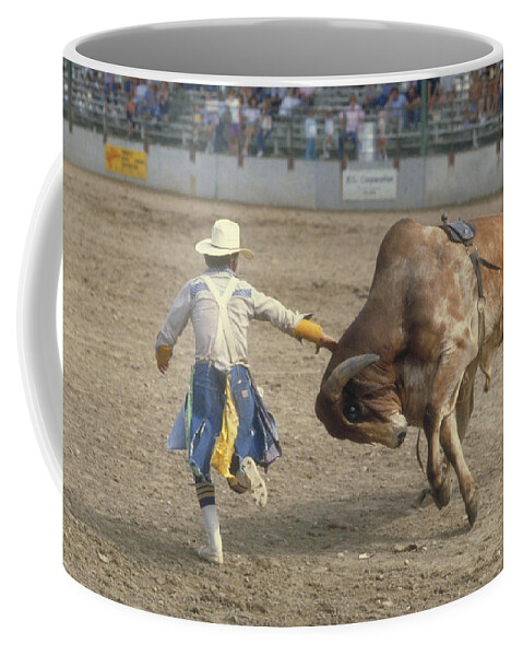 Rodeo Coffee Mug featuring the photograph Rodeo Clown by Jerry McElroy